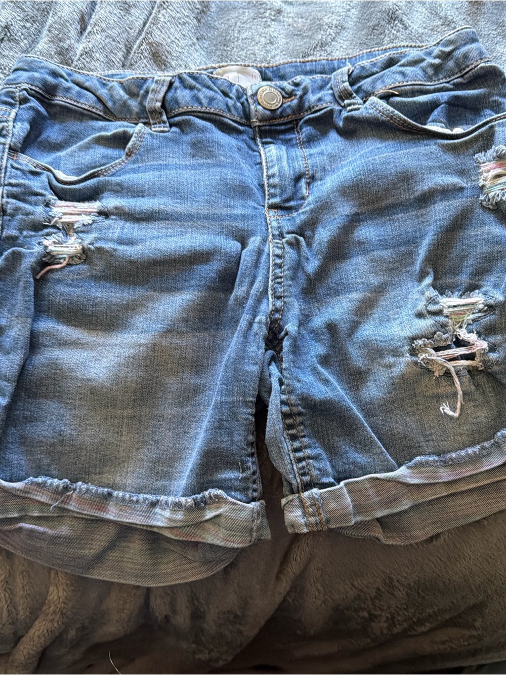 SO Distressed Denim Shorts - Blue